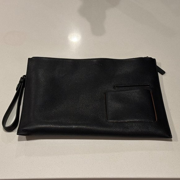 Zegna Men's Leather Pouch (15" x 11")